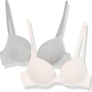 Amazon Essentials Women's Push-Up Cotton Bra, Pack of 2